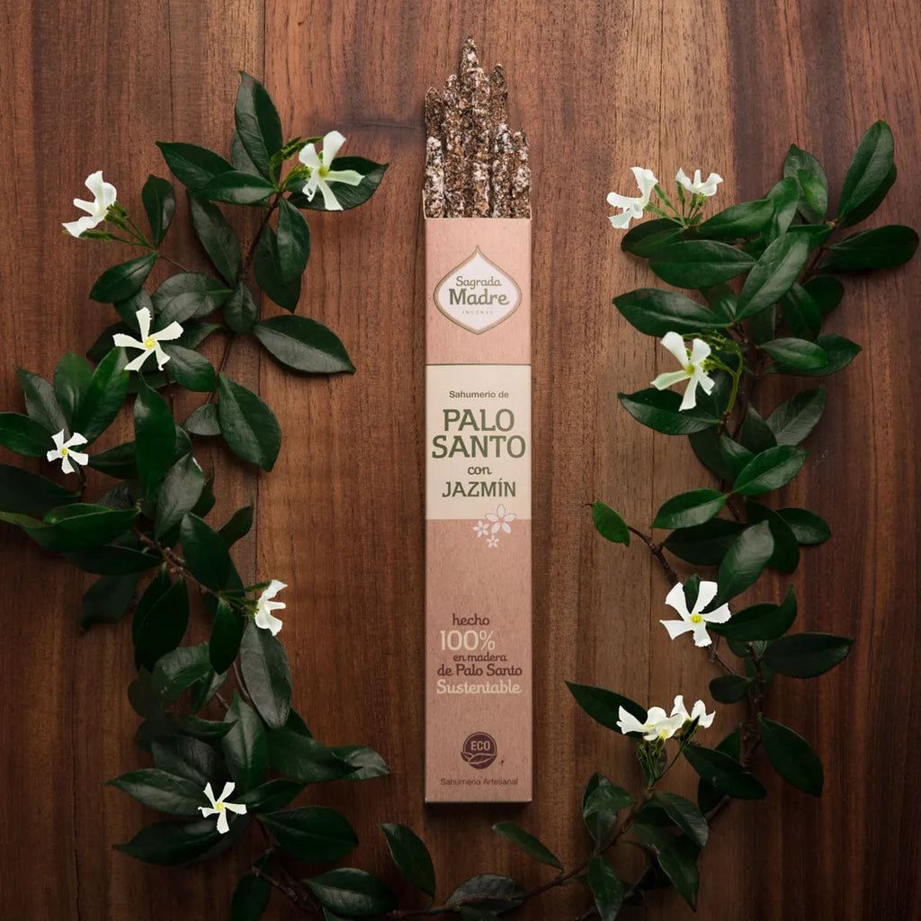 Incenso Natural Palo Santo com Jasmim - Sagrada Madre