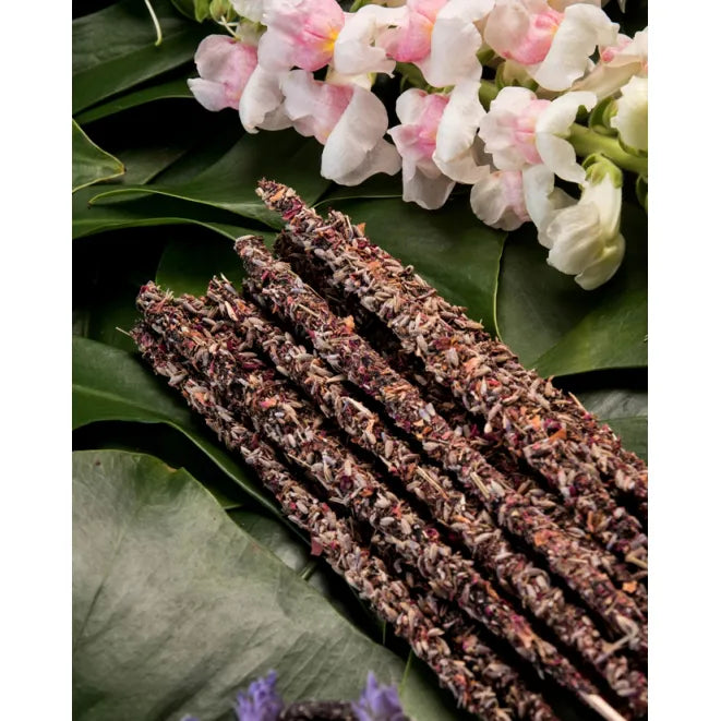 Incenso Natural Botânico Lavanda e Rosa 6 Varetas - Sagrada Madre