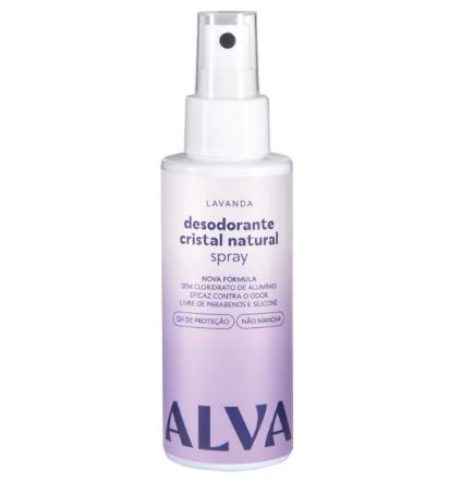 Desodorante Spray Cristal Natural Lavanda Vegano 30ml Alva