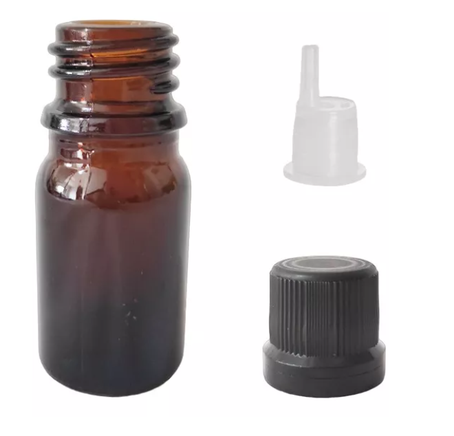 Frasco Gotejador 5ml - Tampa preta