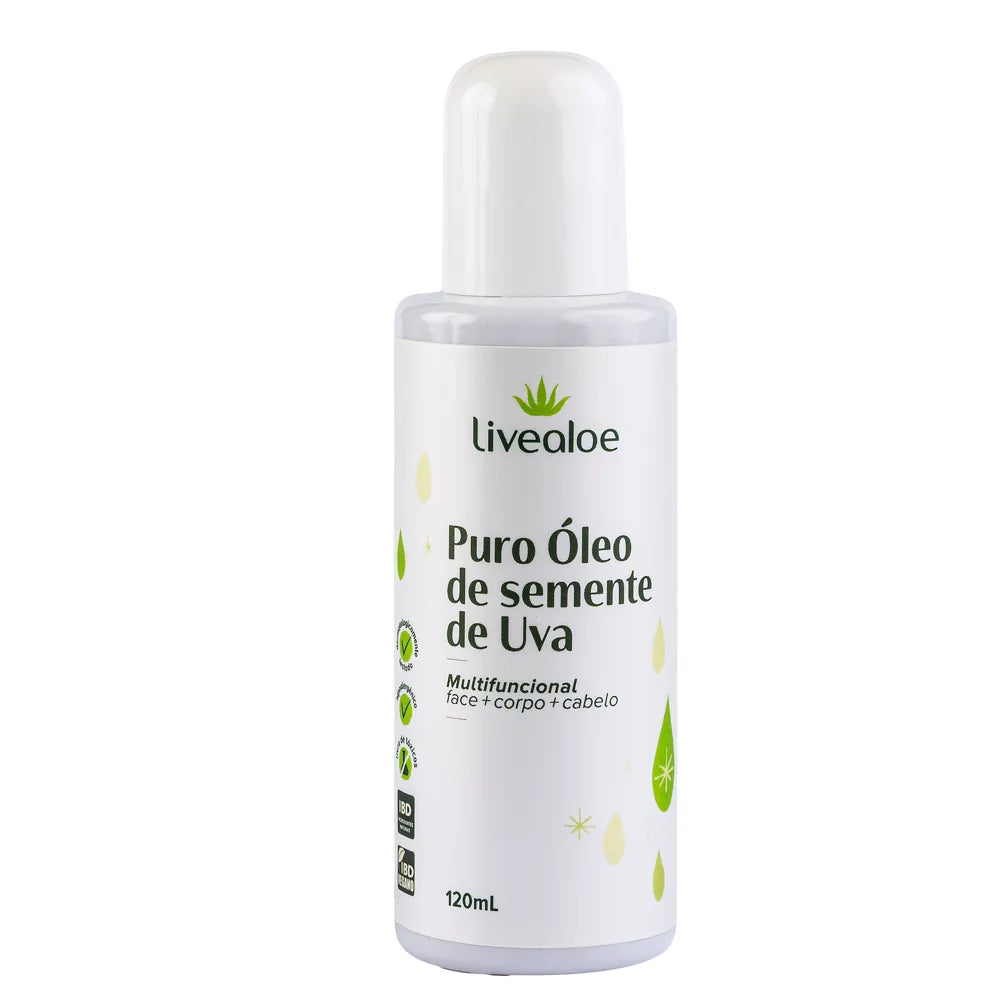 Óleo Carreador de Semente de Uva 120ml - Livealoe