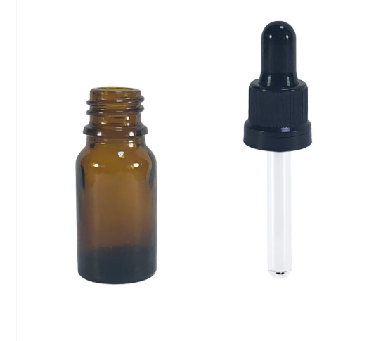 Frasco Conta Gotas 10ml - Tampa preta