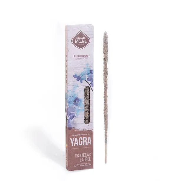 Incenso Natural Yagra Orquídea e Laurel 8 Varetas - Sagrada Madre